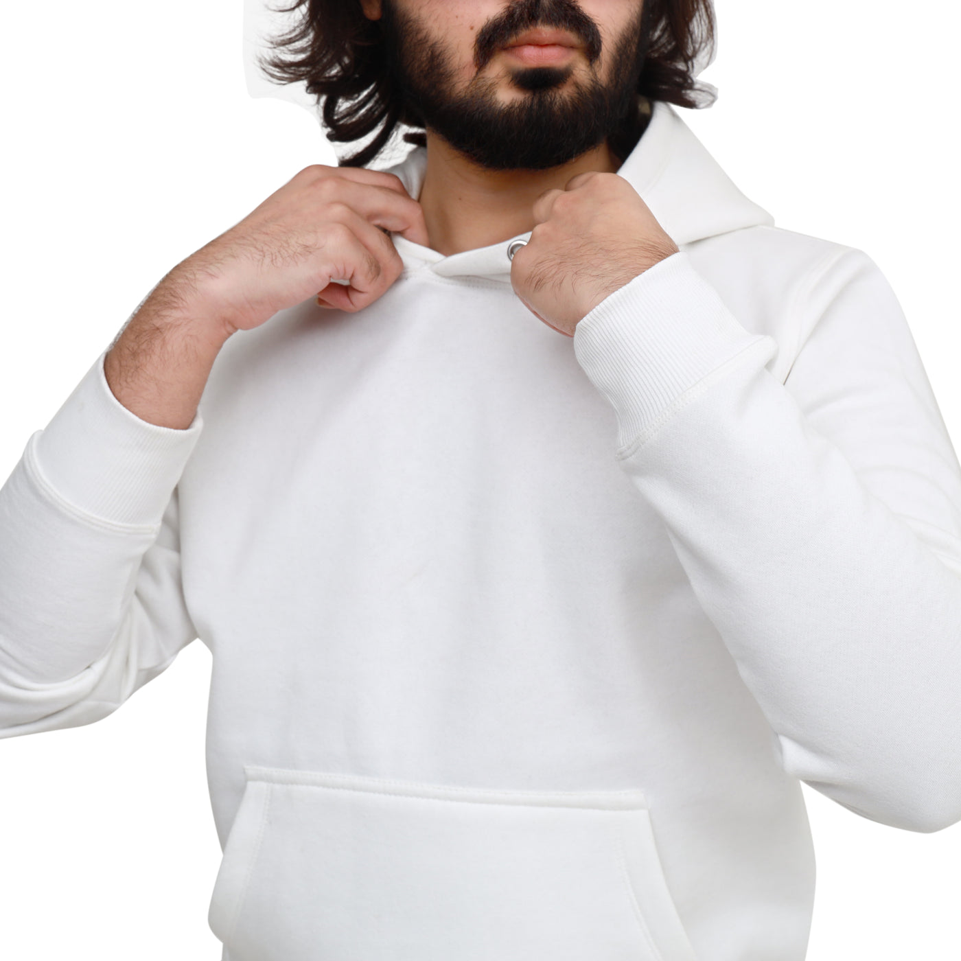 "Essential White Pullover Hoodie – Comfort Redefined"