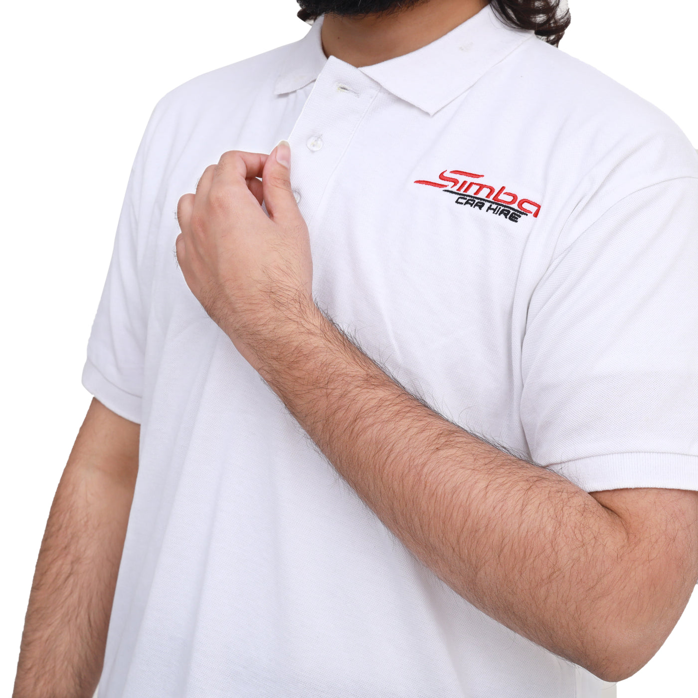 White Corporate Logo Polo Shirt