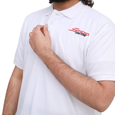 White Corporate Logo Polo Shirt