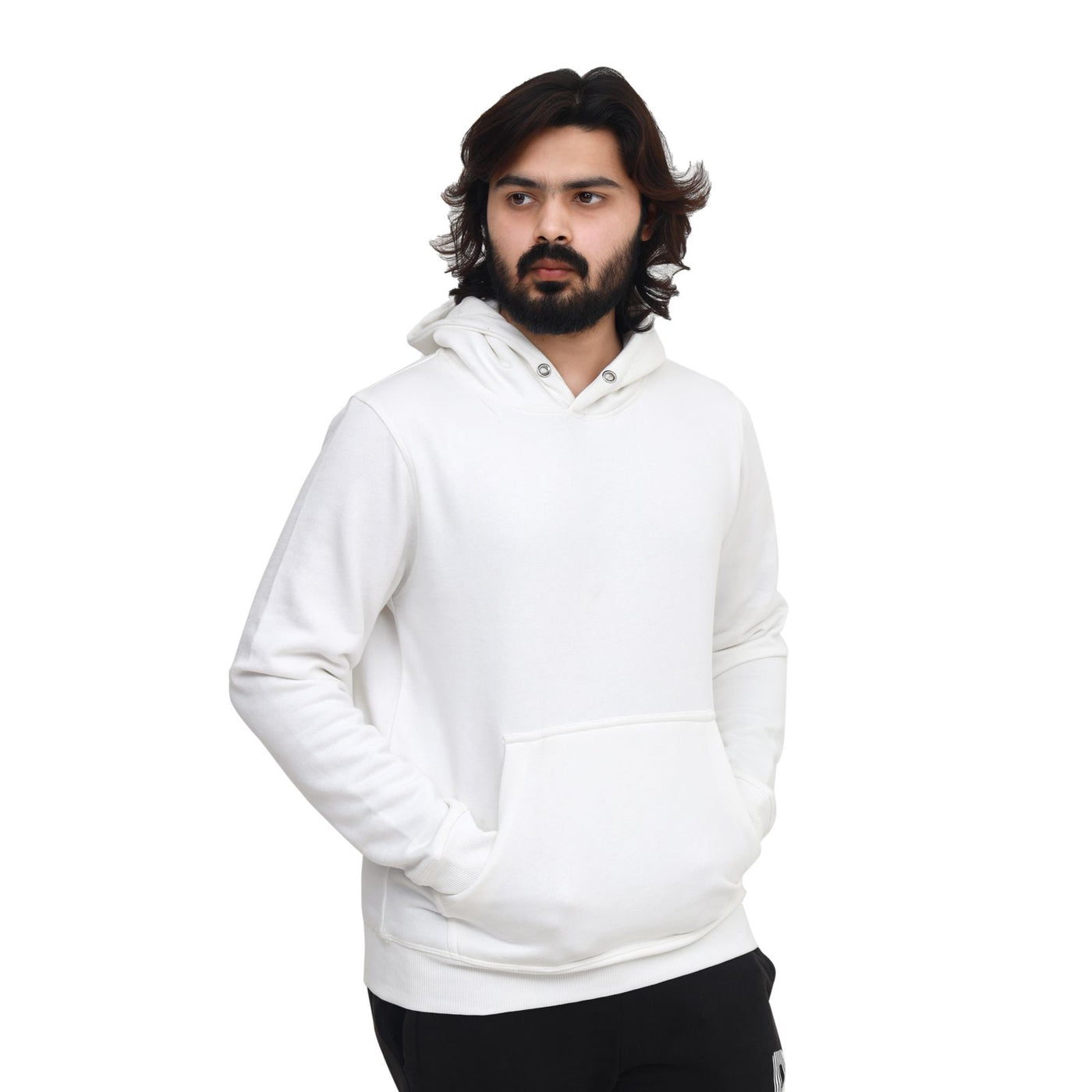 "Essential White Pullover Hoodie – Comfort Redefined"